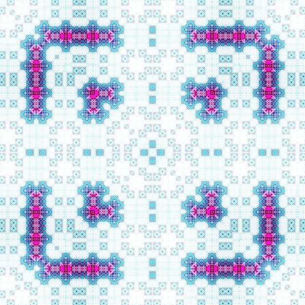 geometryczny wzór haftu